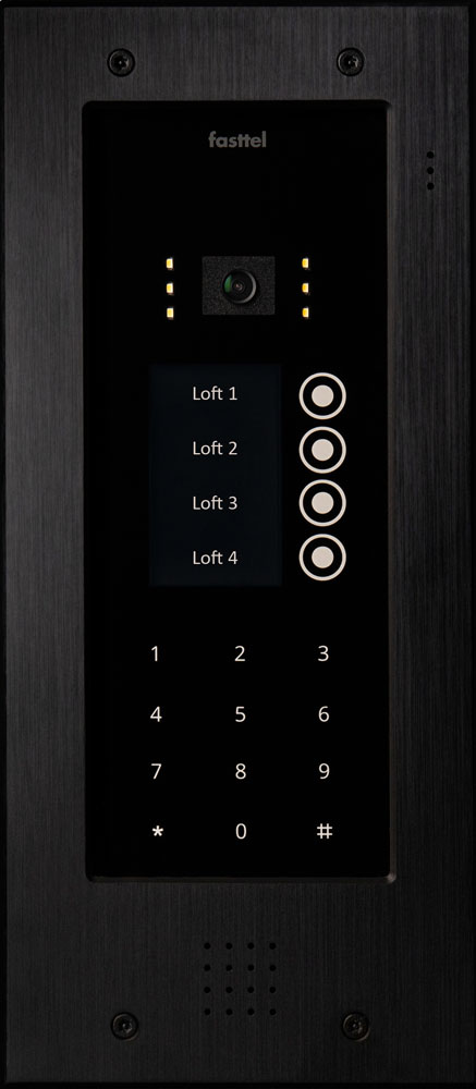 Wizard Elite Black IP with 4 push buttons keypad and color cam.